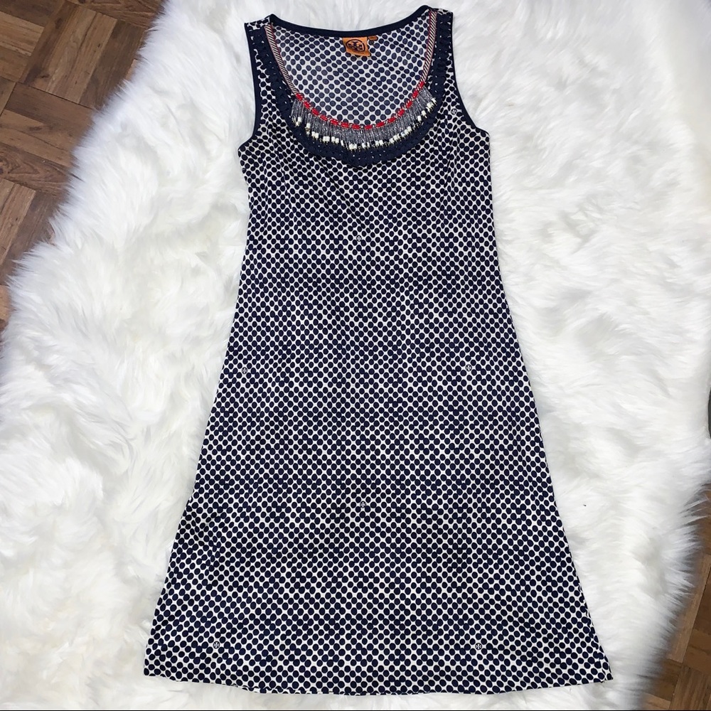 Tory Burch Black and White Patterned Dress